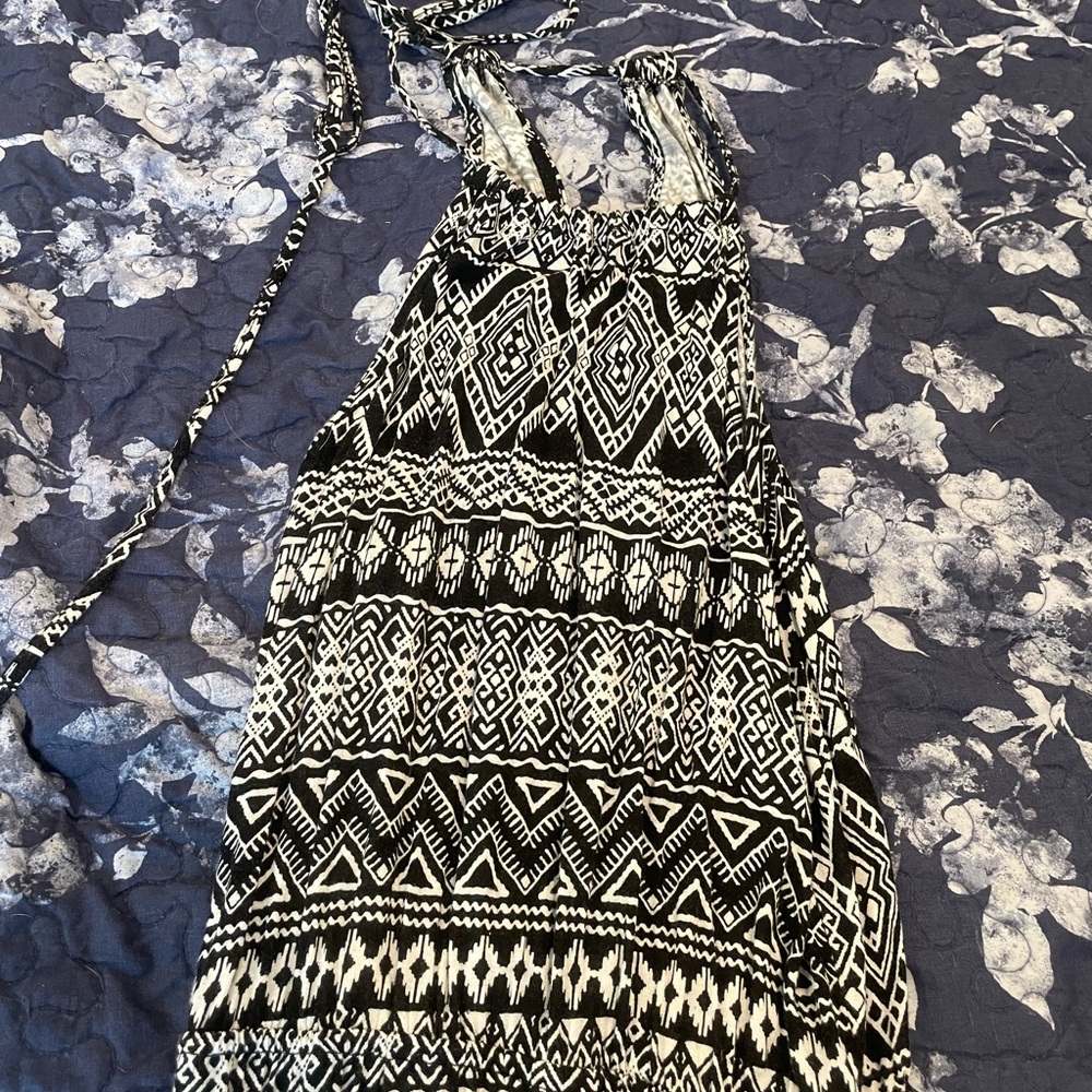 Forever 21 Black and White Halter Sundress